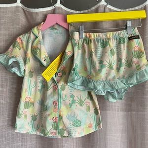 Cactus little girl pajamas